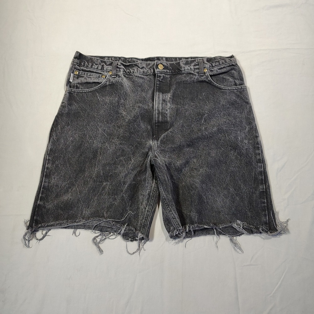 VINTAGE Carhartt Shorts Mens 40 Black WU8565 Cotton Denim Cut Off Made in USA